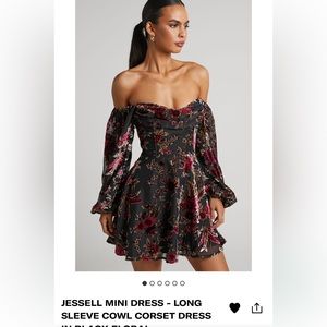 Gray flower corset dress